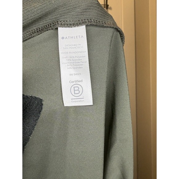 Athleta Brooklyn Ankle Pants Olive Green Stretch Casual Activewear 14 Large - Picture 5 of 7